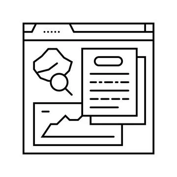 Resource assessment mining line icon vector illustration Illustrazione stock