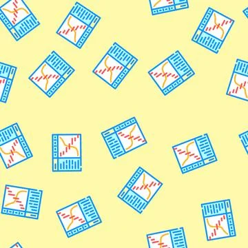 Resource assessment mining vector seamless pattern Illustrazione stock