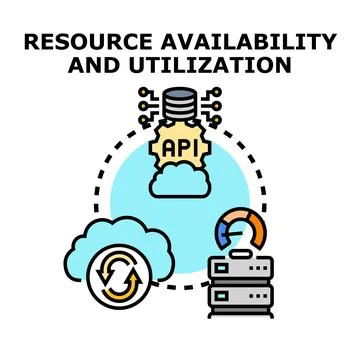 Resource availability and utilization concept vector illustration 库存插图