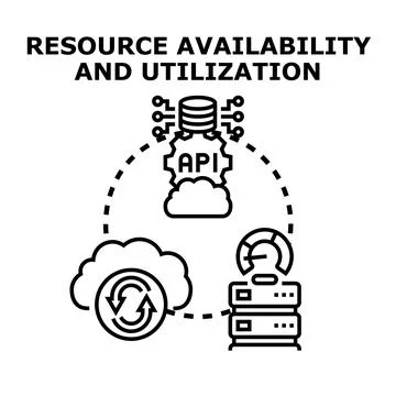 Resource availability and utilization concept vector illustration Stock Illustration