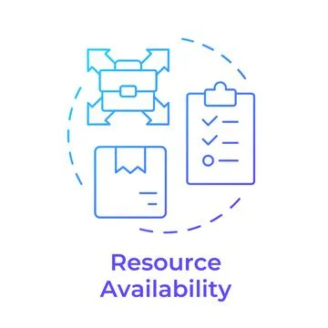 Resource availability blue gradient concept icon 스톡 일러스트