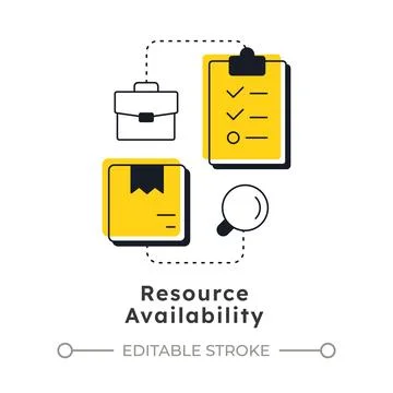 Resource availability modern linear concept icon Stock Illustration