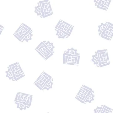 Resource for business process glyph seamless pattern 스톡 일러스트