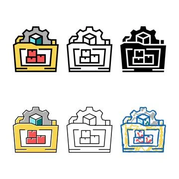 Resource forms for business process color icon vector 스톡 일러스트