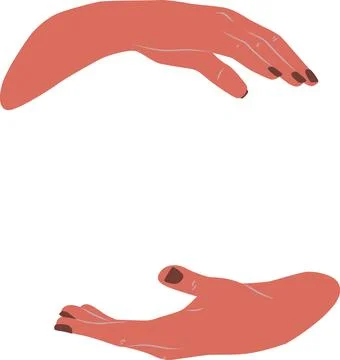 Resource of hands wrapping, protecting Stock Illustration