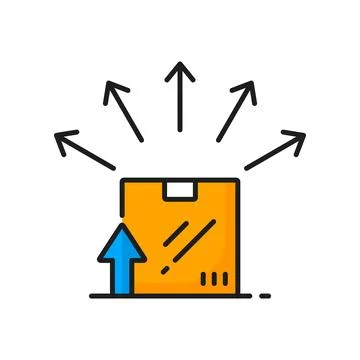 Resource planning ERP icon. Delivery cargo control Stock Illustration