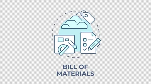 Resource planning frameworks blue concept icons animation set Stock Footage 337937543