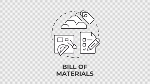 Resource planning frameworks line concept icons animation set Video stock 337774573