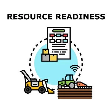 Resource readiness concept for efficient supply chain planning Stock Illustration