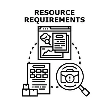 Resource requirements planning and management process イラスト素材