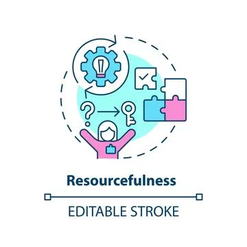 Resourcefulness concept icon Illustrazione stock
