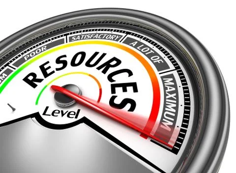 Resources conceptual meter Stock Illustration