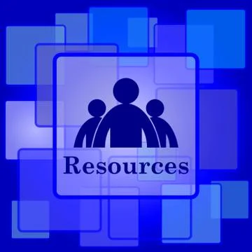 Resources icon. Internet button on abstract background.. Stock Illustration