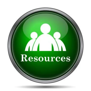 Resources icon. Internet button on white background.. Stock Illustration