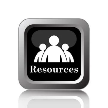Resources icon. Internet button on white background.. Stock Illustration