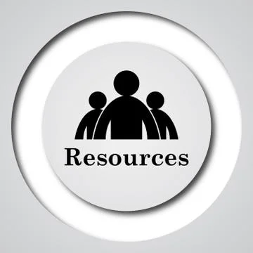 Resources icon. Internet button on white background.. Stock Illustration