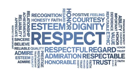 Respect animated word cloud,tag animatio... | Stock Video | Pond5