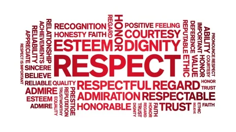 Respect animated word cloud,tag animatio... | Stock Video | Pond5