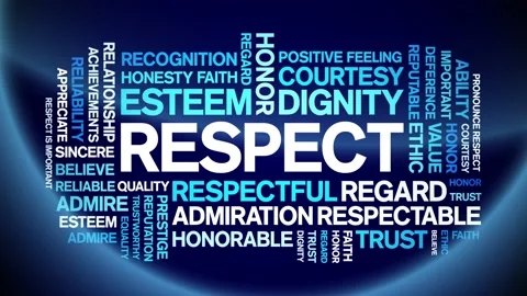 Respect animated word cloud,tag animatio... | Stock Video | Pond5