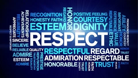 Respect animated word cloud,tag animatio... | Stock Video | Pond5