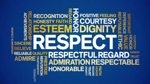 Respect animated word cloud,tag animatio... | Stock Video | Pond5