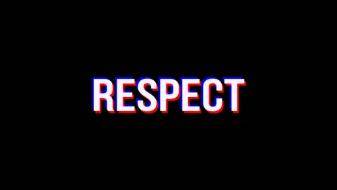 Respect. Animation of Text With Glitch Effect Vídeo Stock 117191279