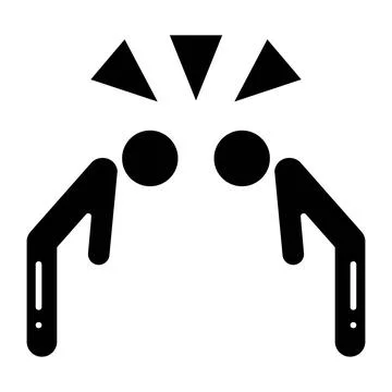 Respect Glyph Icon Stock Illustration
