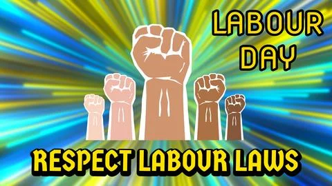 Respect labour lows creative illustration Stock Illustration