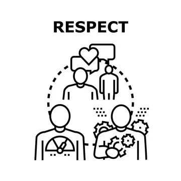 Respect for others developing emotional intelligence icon Stock Illustration