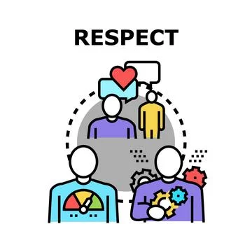 Respect for others developing emotional intelligence icon Stock Illustration