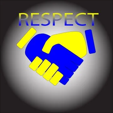 Respect. Shaking hands Illustrazione stock