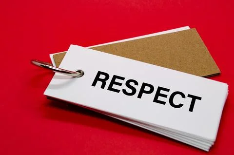 RESPECT. A Simple Gesture, A Powerful Message of Recognition and Encouragemen Stock Photos