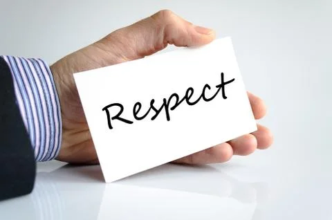 Respect text concept Stock Photos