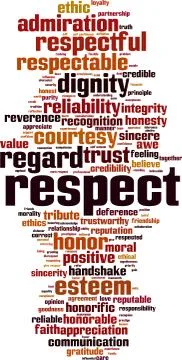 Respect word cloud Stock Illustration