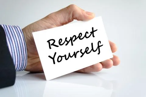 Respect yourself text concept Stock Photos