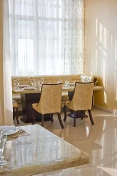 Respectable restaurant interior Stock Photos