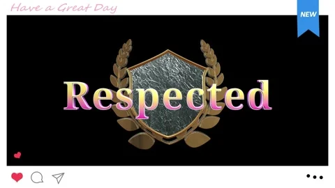 Respected gold shield emblem with laurel wreath 3d animation for corporate Video stock 347342113