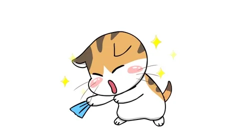 Respectful Cat Bowing Animation Stock Footage 282777987
