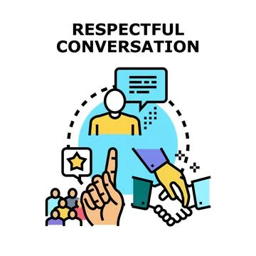 Respectful conversation and communication ethics concept 스톡 일러스트