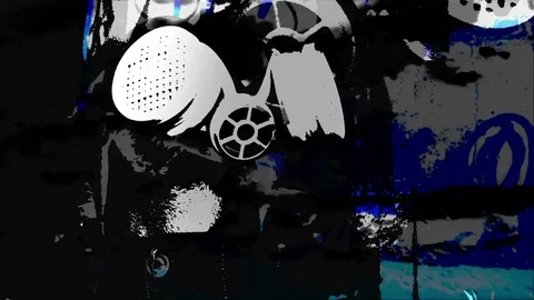 Respirator Blue Face Stock-Footage 79938168