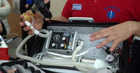 Respirator Stock Footage 86399186