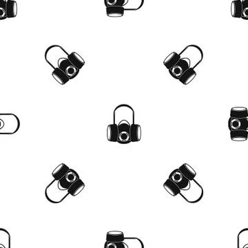 Respirator pattern seamless black Stock Illustration
