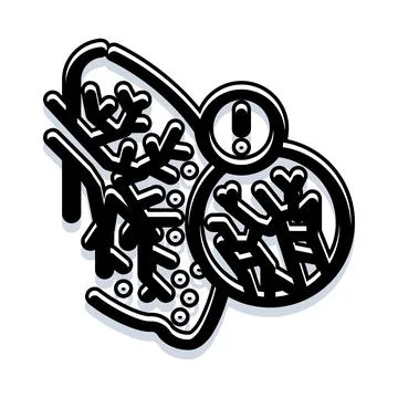 Respiratory infection causing lung inflammation and breathing difficulty Stock Illustration