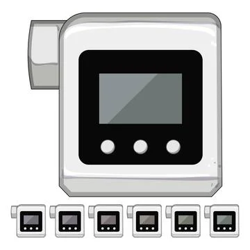 Respiratory spirometer cartoon vector graphic Stock Illustration