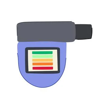 Respiratory spirometer cartoon vector illustration Stock Illustration