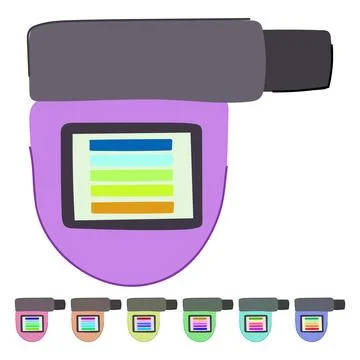 Respiratory spirometer vector cartoon graphic Stock Illustration