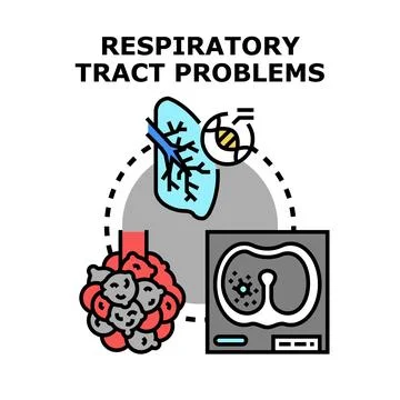 Respiratory tract problems concept icon vector illustration 스톡 일러스트