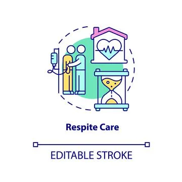 Respite care concept icon Stock Illustration