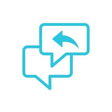 Respond icon. Isolated on white background. From blue icon set Stock Illustration