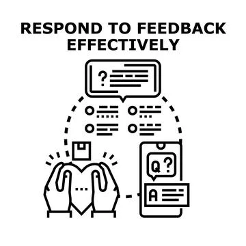 Responding to customer feedback effectively online Stock Illustration